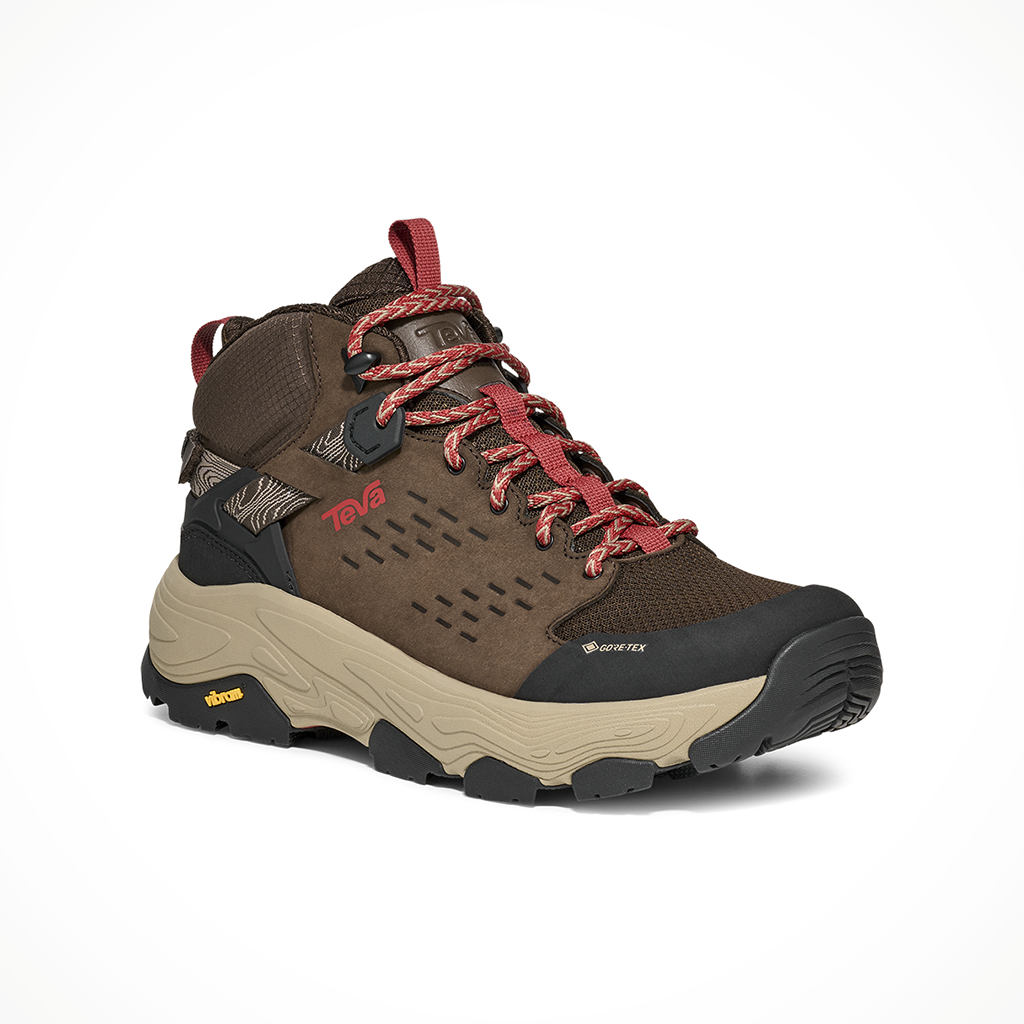 Product image: Teva Grandview Max GTX C Hocolate Brown Mens 2026, shown from a three-quarter angled view.