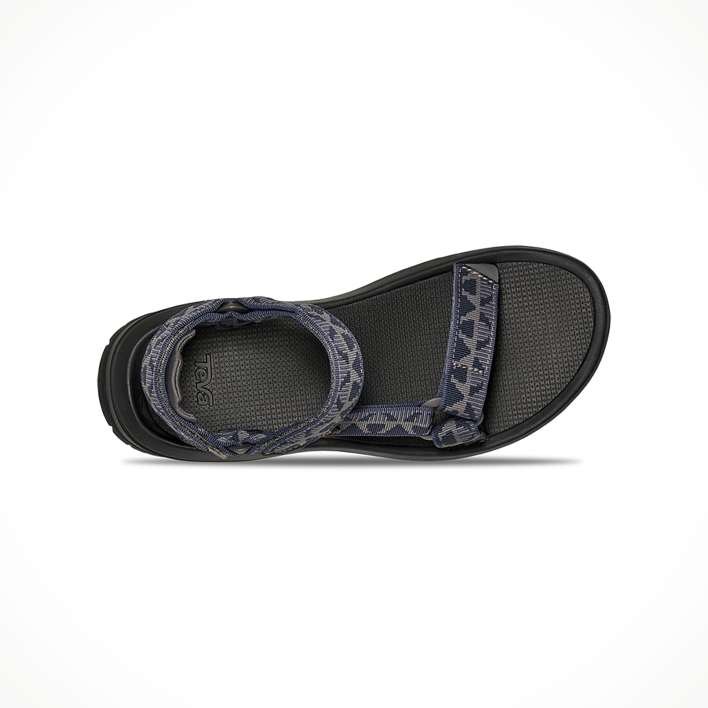 Product image: Teva Hurricane XLT 3 Criss Cross Navy Grey Mens 2026, shown from above.