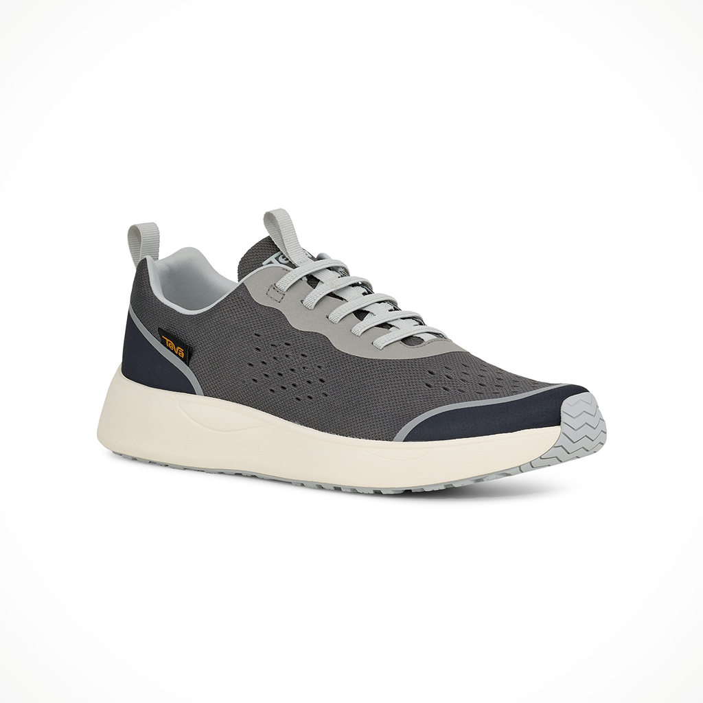 Product image: Teva Hydratrek Fairwind Dark Gull Grey Black Mens 2026, shown from a three-quarter angled view.