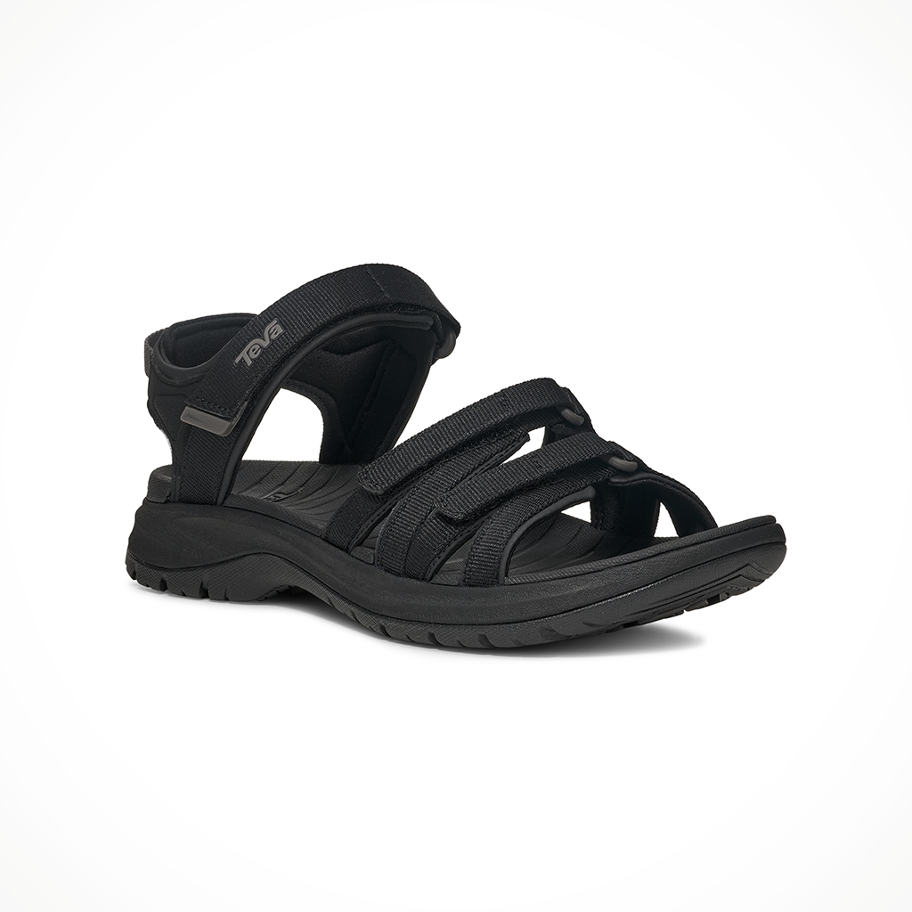 Product image: Teva Tirra Sport Black Womens 2026, shown from a three-quarter angled view.