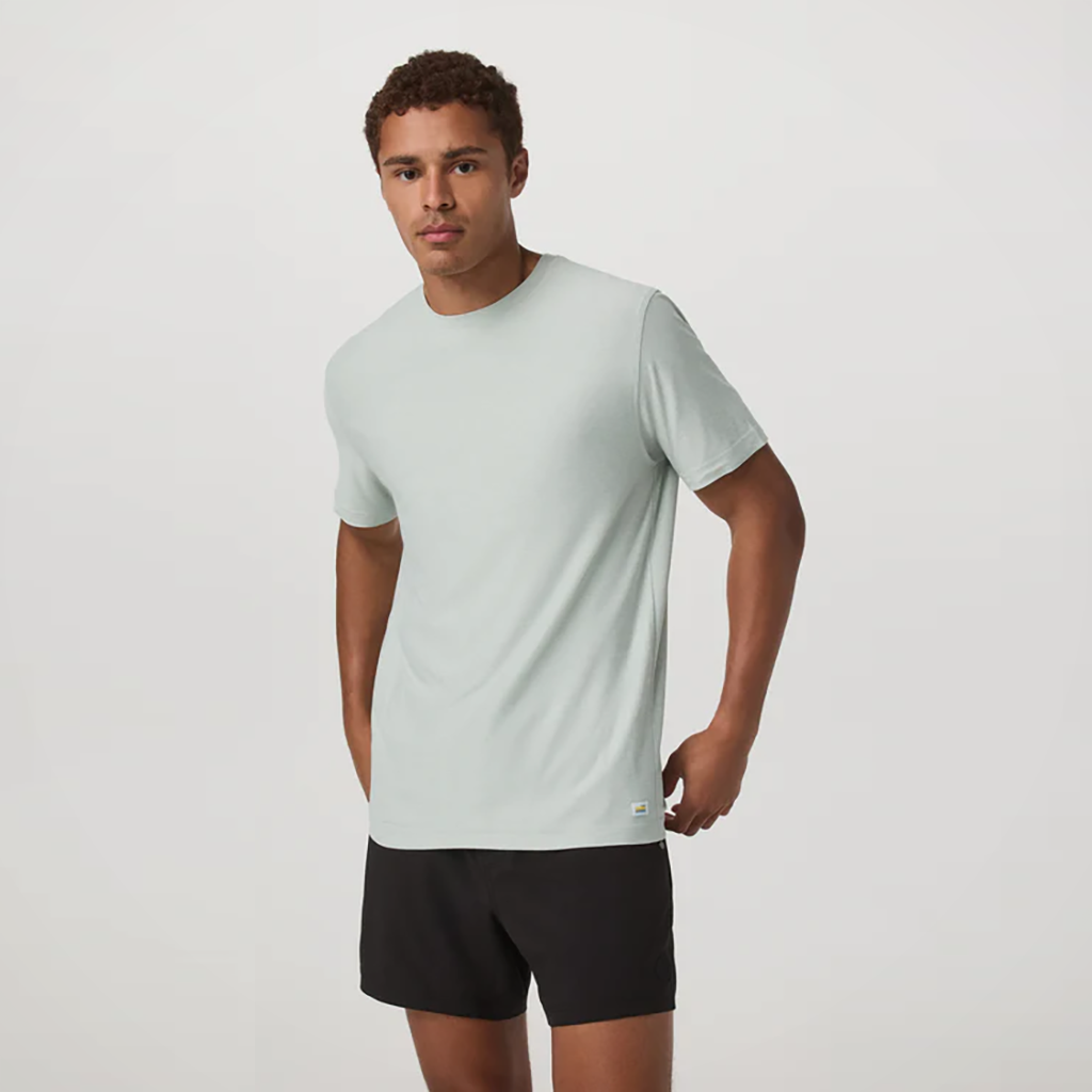 Product image: Vuori Strato Tech Tee Storm Blue H Eather mens 2026 alt1.