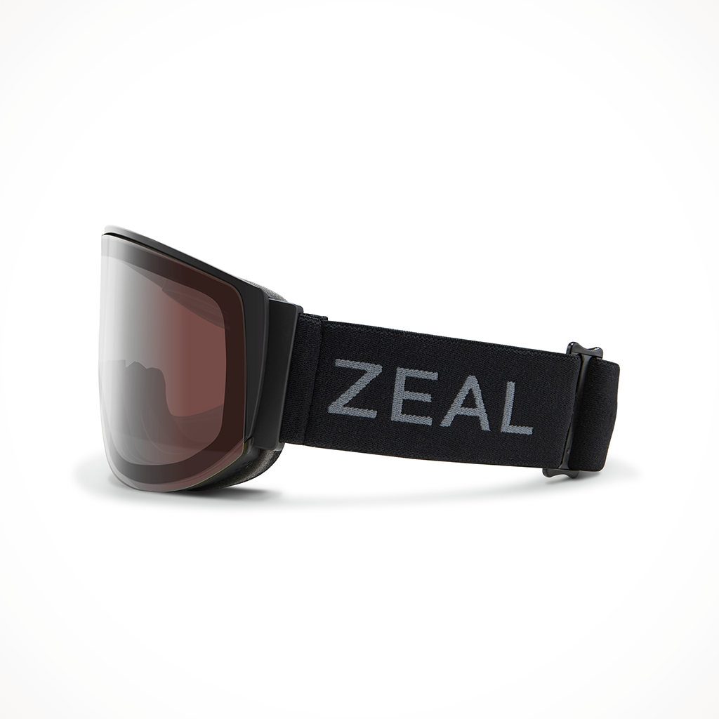 Product image: Zeal Beacon Dark Night Automatic GB Goggle 2025, shown from the left side profile.