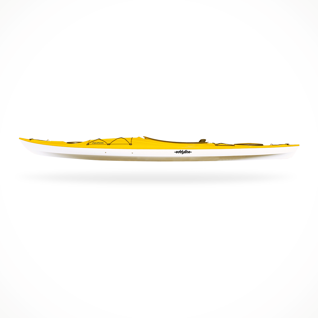 Product image: Eddyline Equinox Yellow, side profile view.