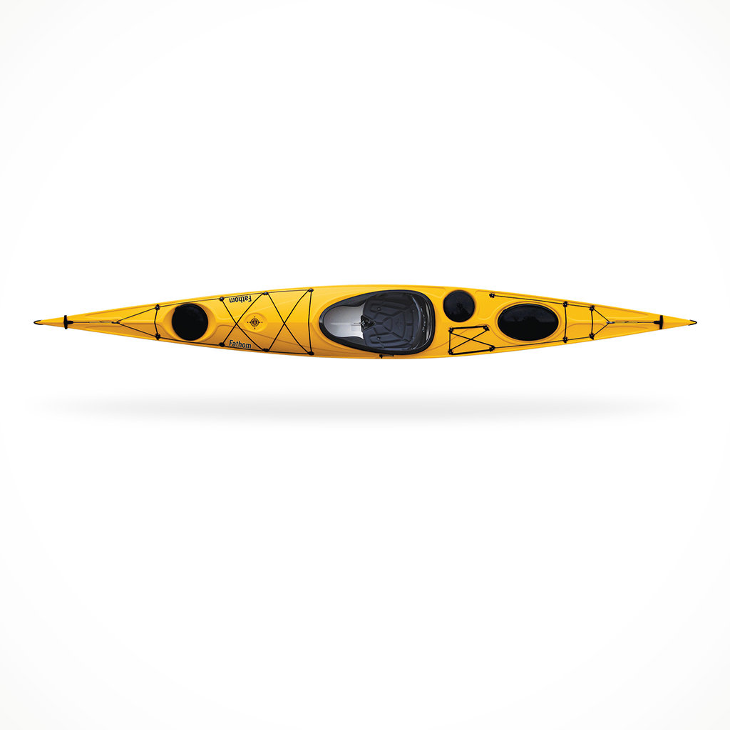 Product image: Eddyline Fathom Yellow, shown from above.
