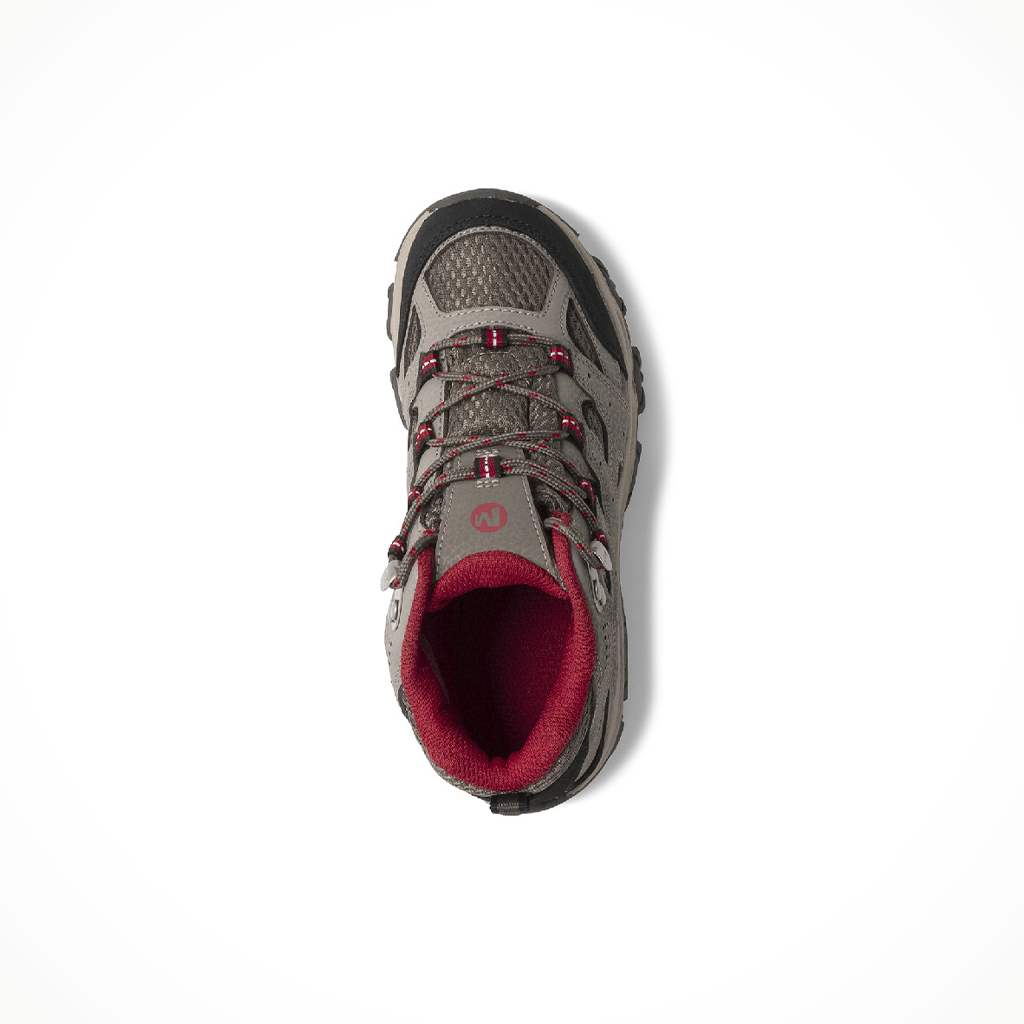 Footwear Merrell Hiking Boot Kids Moab 3 Mid Waterproof Boulder Red Top