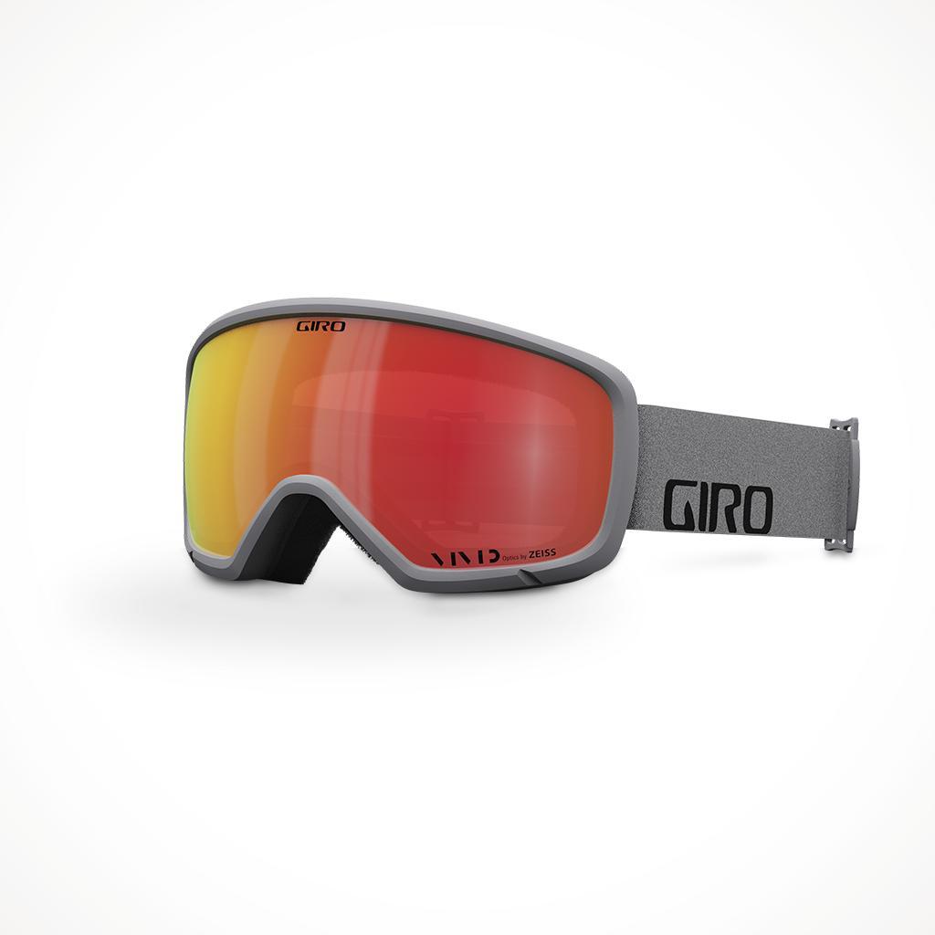 Giro Ringo 2023 Snow Goggle Grey Wordmark Vivid Ember
