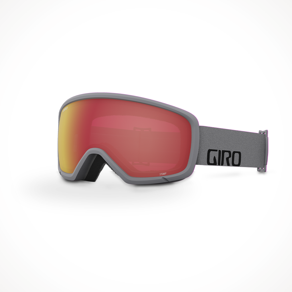 Giro Stomp 2023 Snow Goggle Grey Wordmark Amber Scarlet
