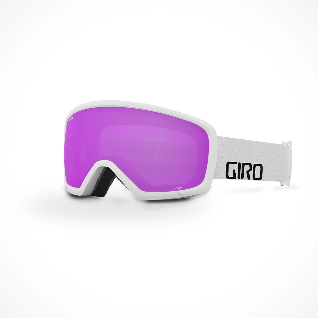 Giro Stomp 2023 Snow Goggle White Wordmark Amber Pink