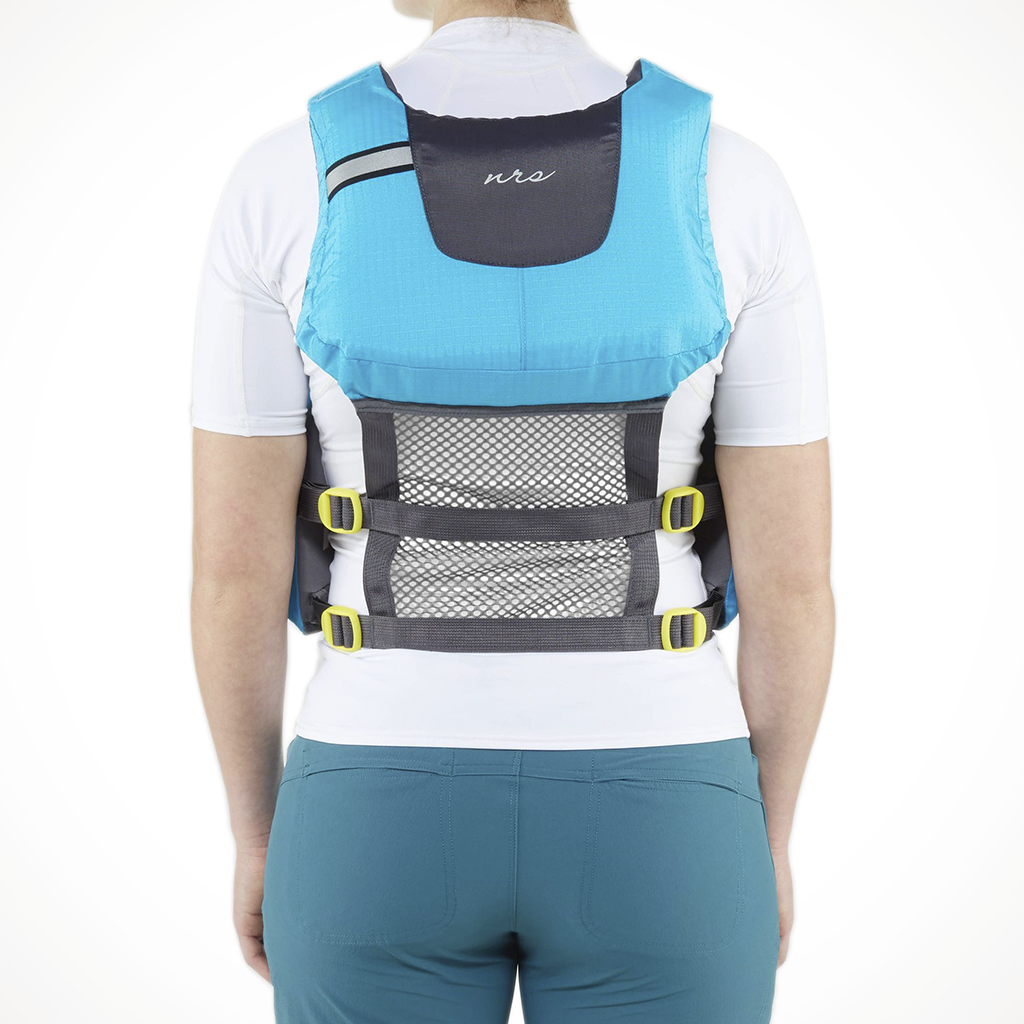 NRS Zoya Womens PFD Teal Model Back