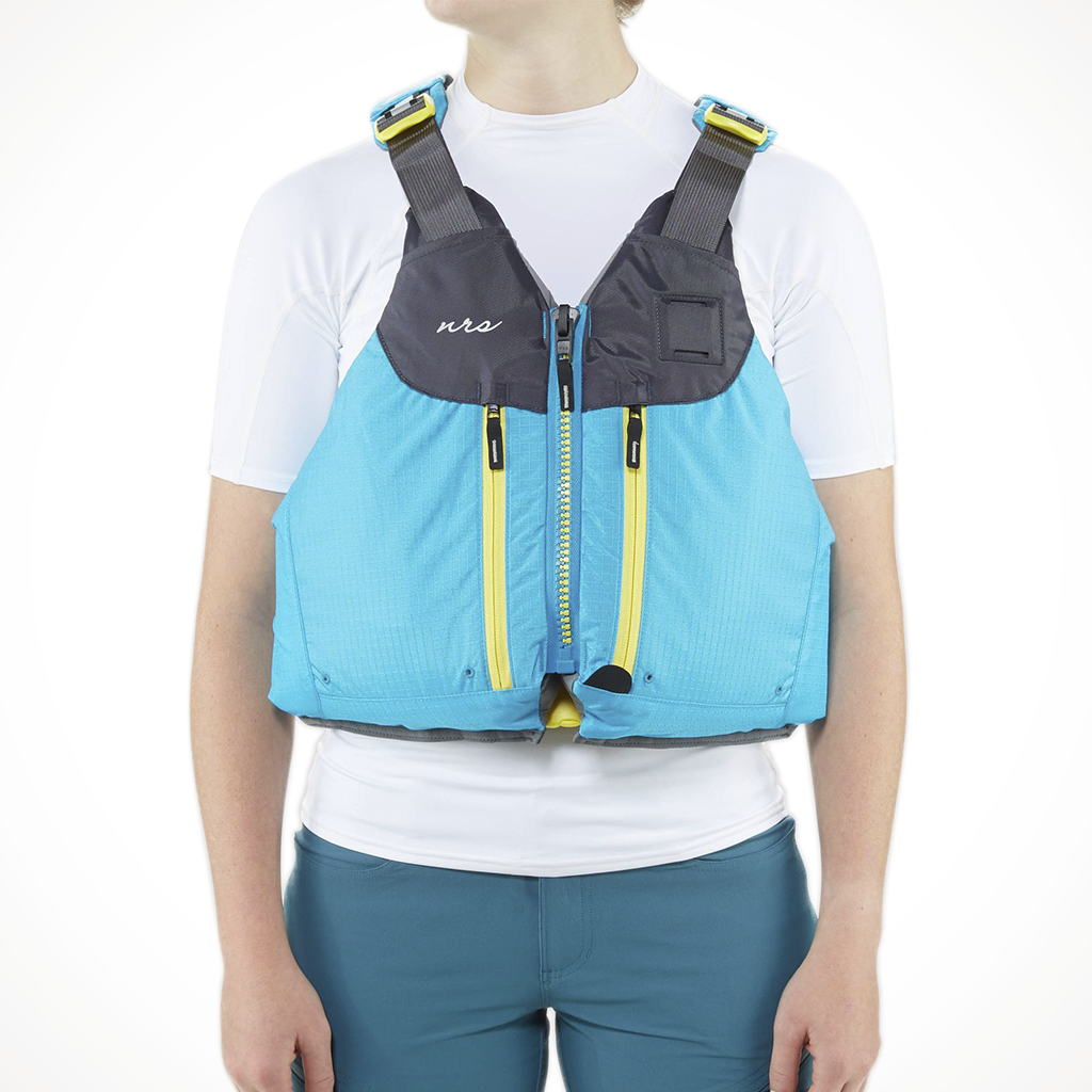 NRS Zoya Womens PFD Teal Model Front