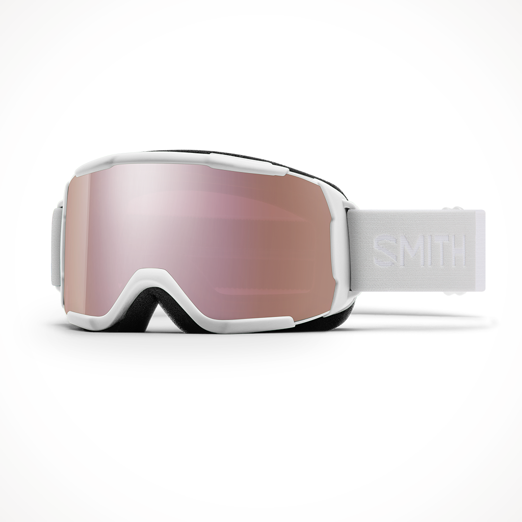 Smith Showcase OTG 2023 Snow Goggle White Vapor Chromapop Everyday Rose Gold Mirror
