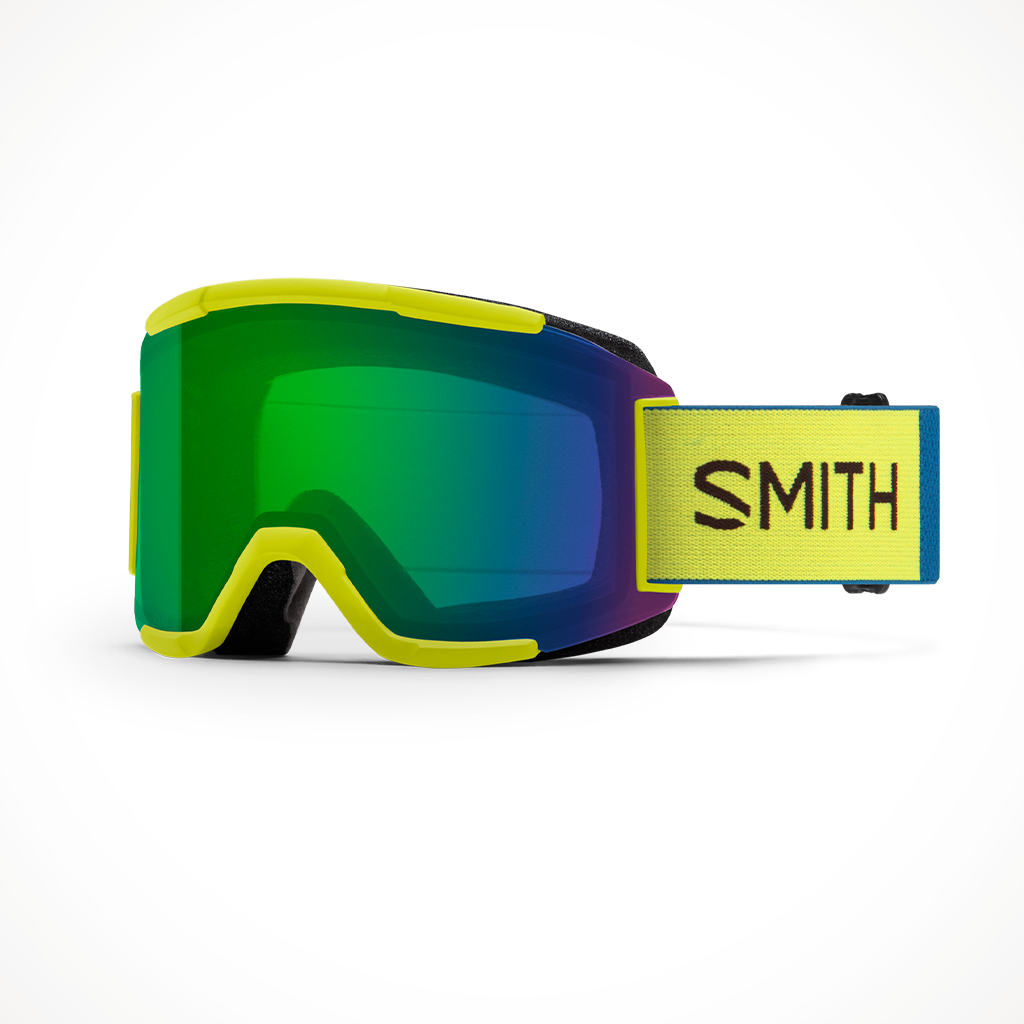 Smith Squad 2023 Snow Goggle Neon Yellow Chromapop Everyday Green Mirror
