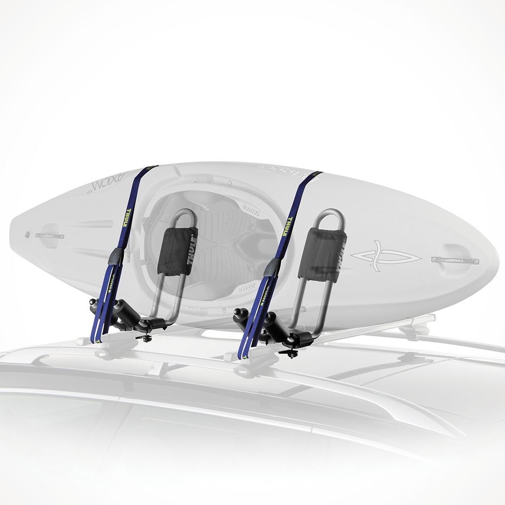 Car Rack Hull Shape Thule Hull-a-Port Kayak Rack | Horizontal J-Style | OutdoorSports.com