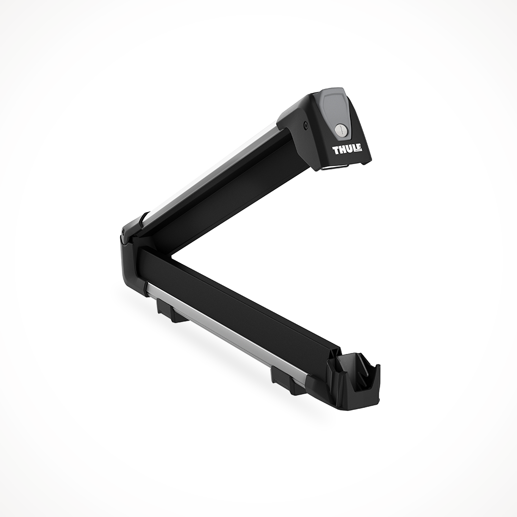 Thule SnowPack L Aluminum Ski Snowboard Rack Open