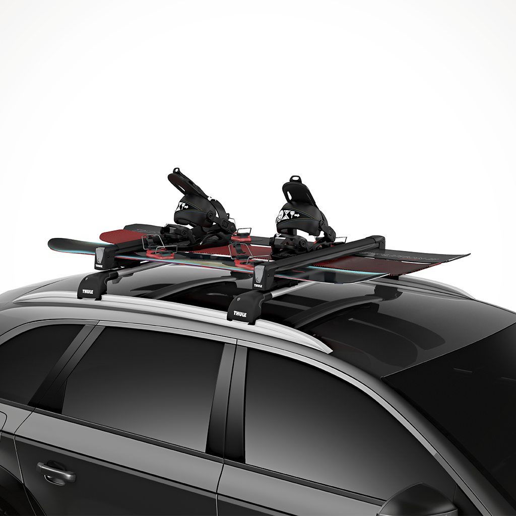 Thule SnowPack L Black Ski Snowboard Rack On Car 2