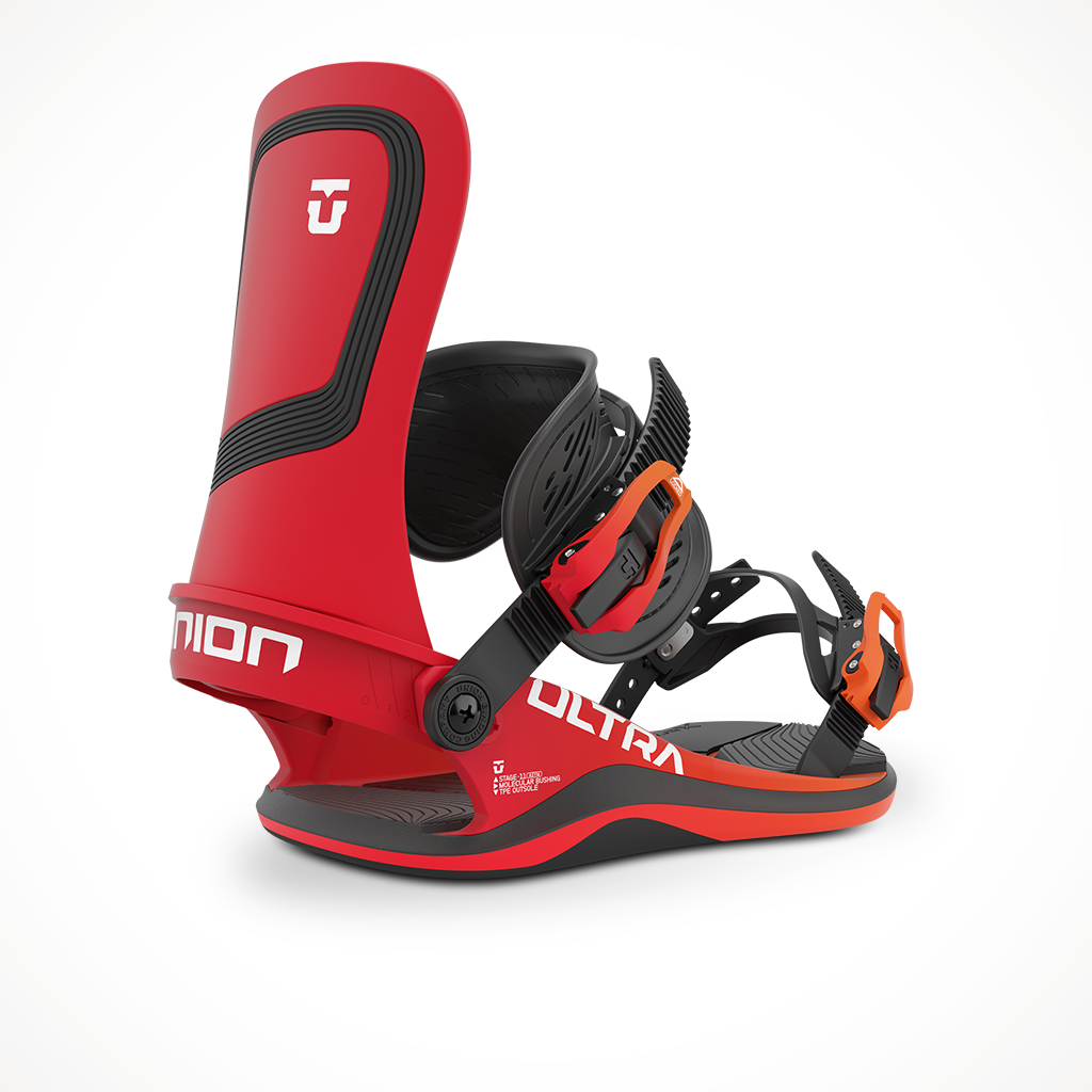 Union Ultra Mens 2023 Snowboard Binding Red Back