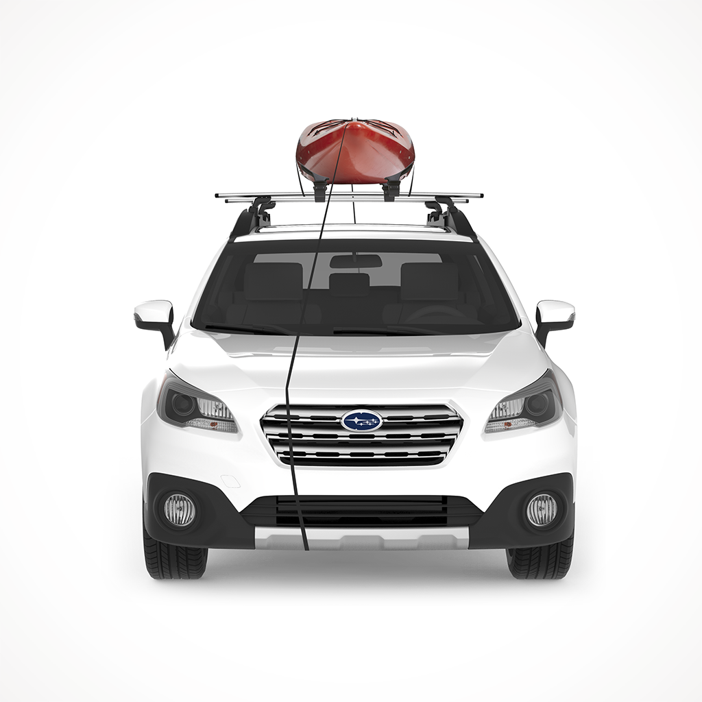Yakima DeckHand Rooftop Kayak Saddles On Car